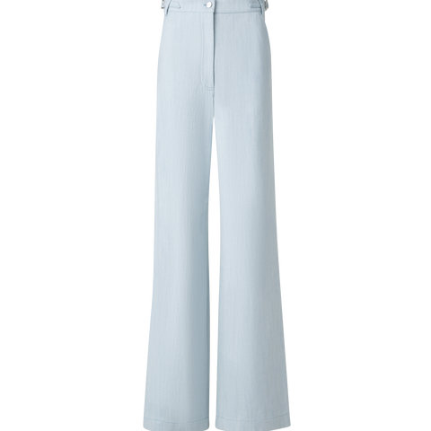 Weite Hose aus Baumwoll-Denim-Stretch