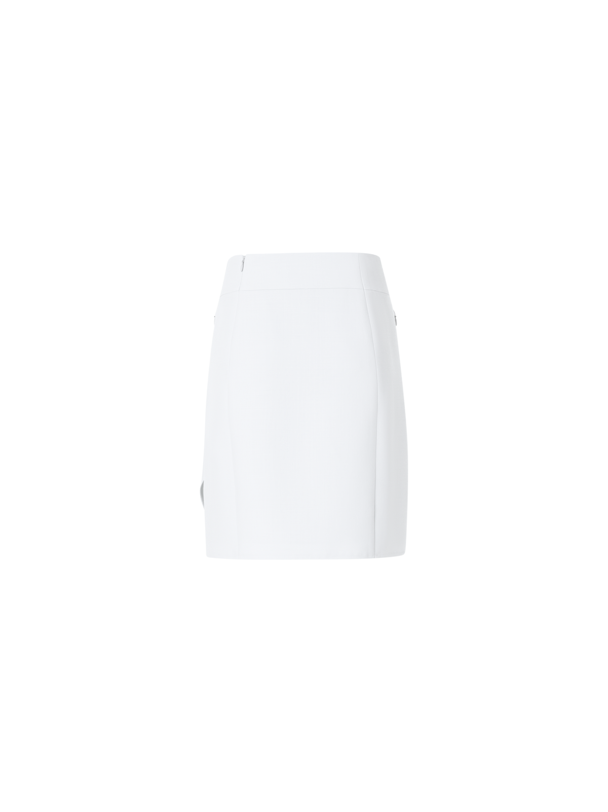 Designer Short Skirt in Cotton Double-Face - ecru - white