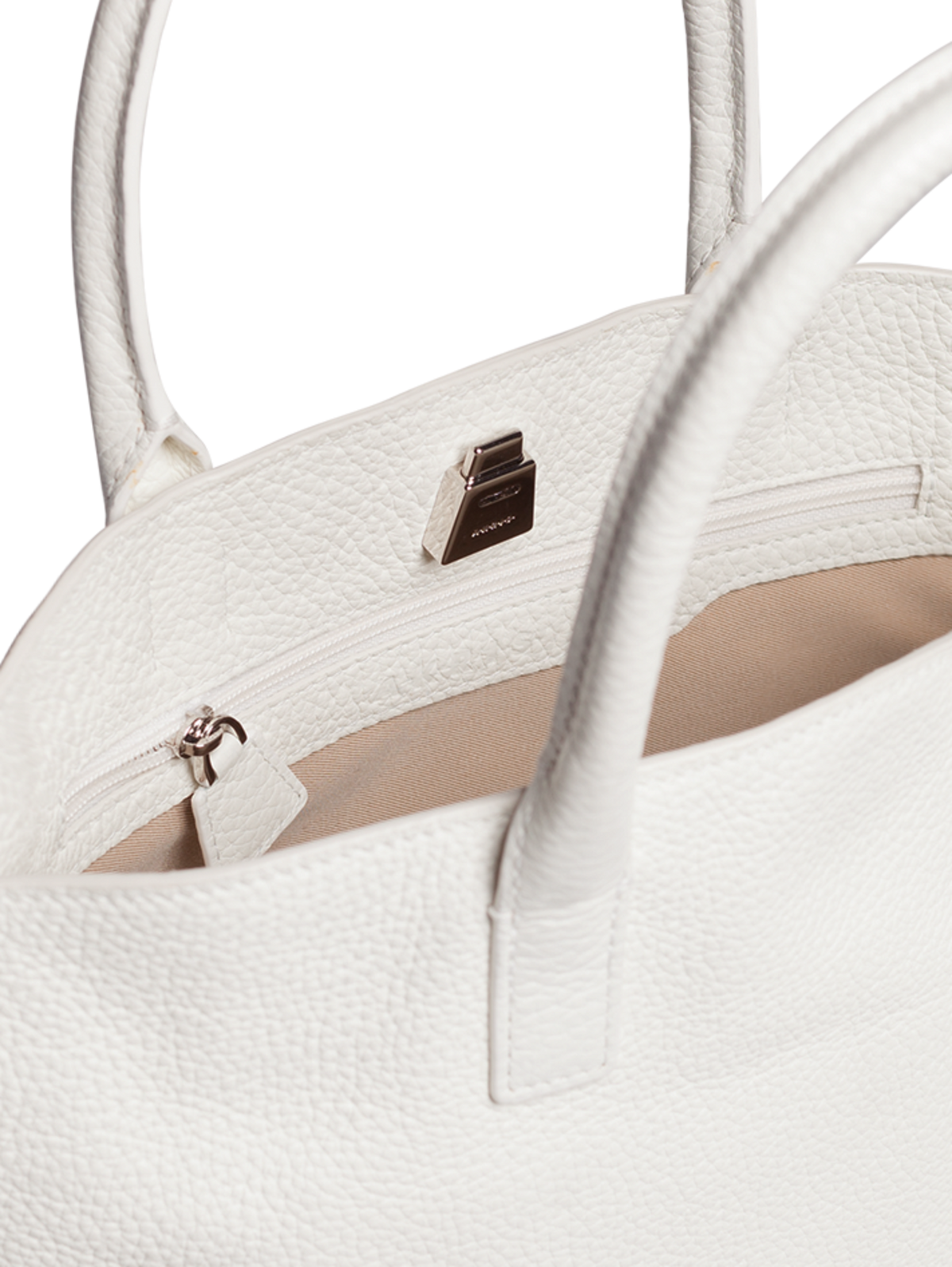 Designer Ai Little Top Handle Tote Bag - neutral - white