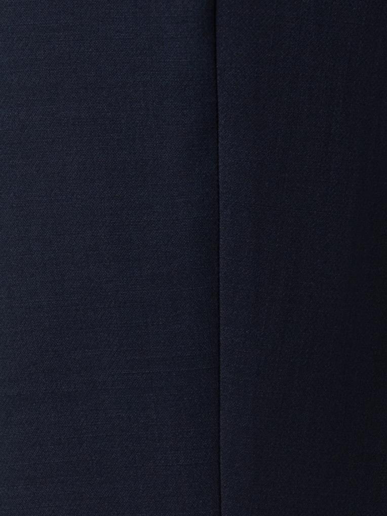 Designer Bootcut Wool Double-Face Pants - navy - blue