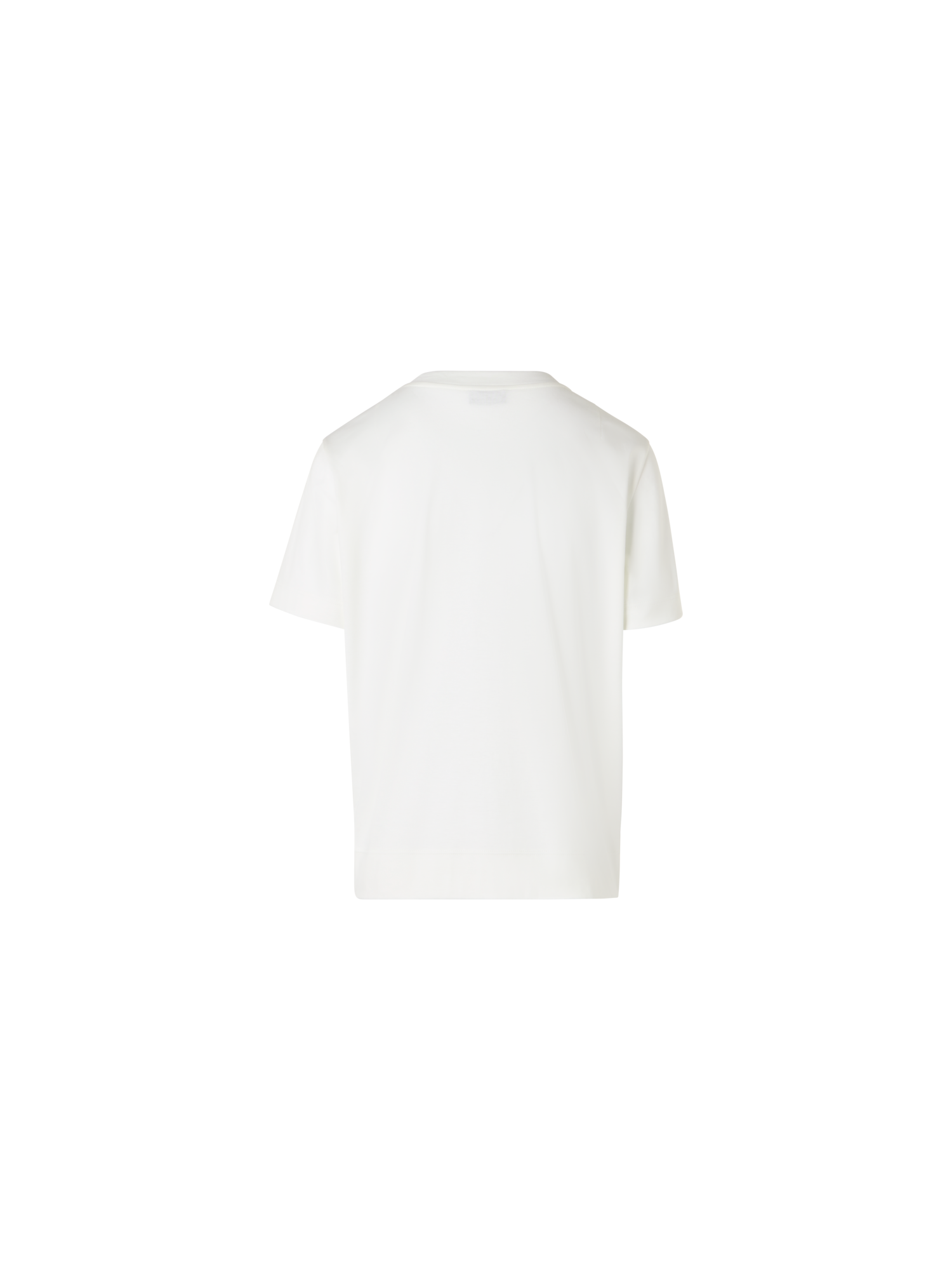 Designer Short-Sleeve Corner Shift T-Shirt - ecru
