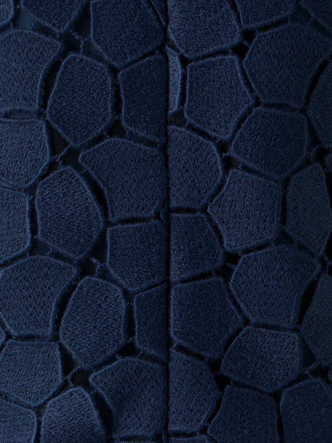 Designer Sleeveless Top with Lapis Lazuli Embroidery - neutral - navy - blue