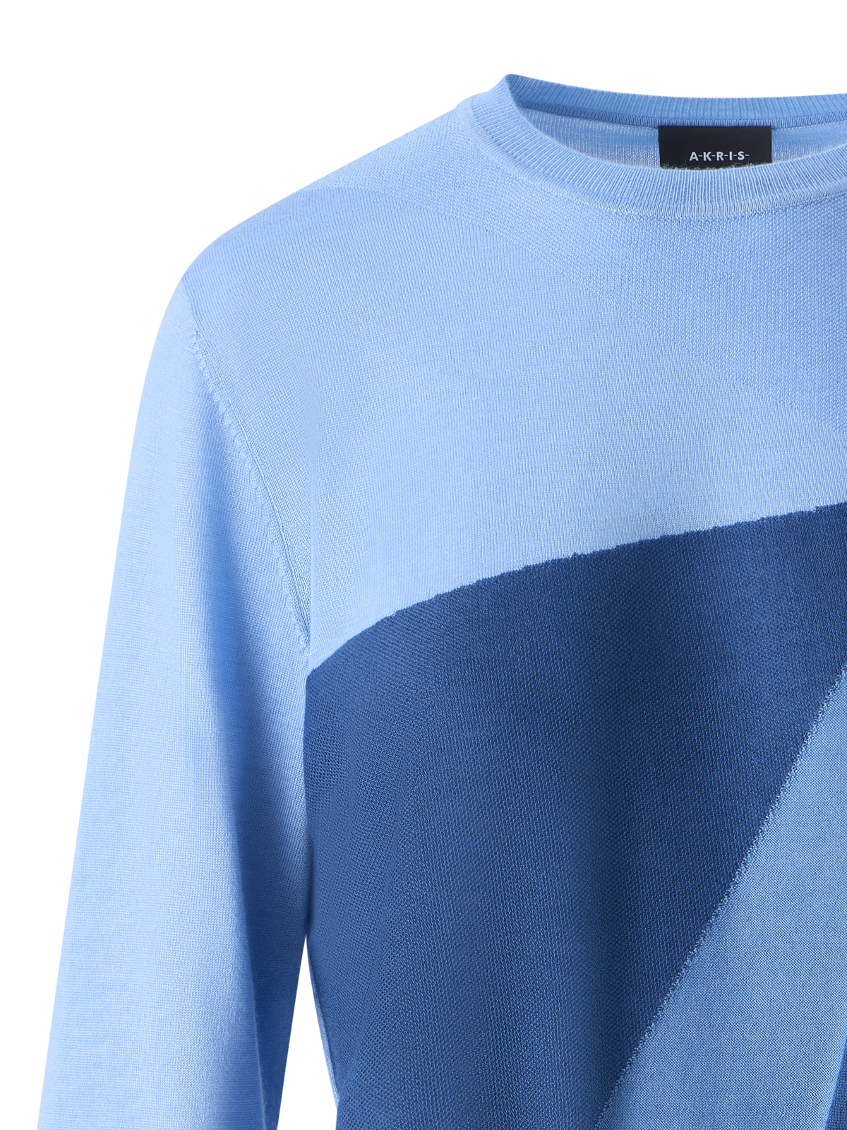 Designer Cashmere-Silk Sunbeam Intarsia Sweater - blue - multicolor