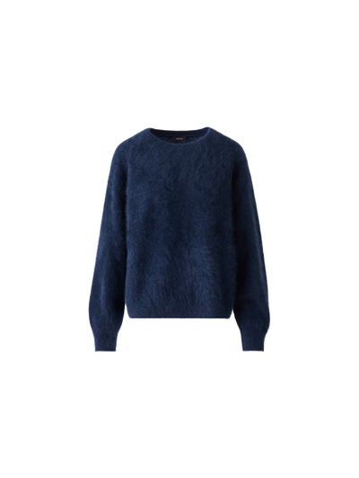 Designer Cloud Cashmere Knit Sweater - neutral - navy - blue