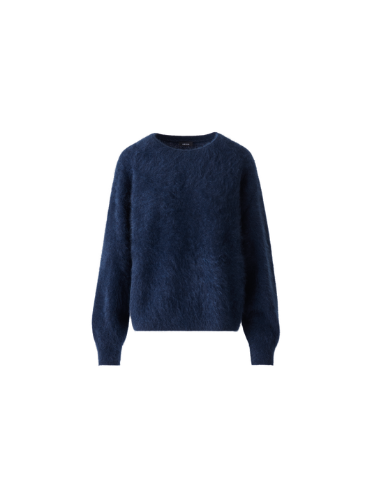 Designer Cloud Cashmere Knit Sweater - neutral - navy - blue