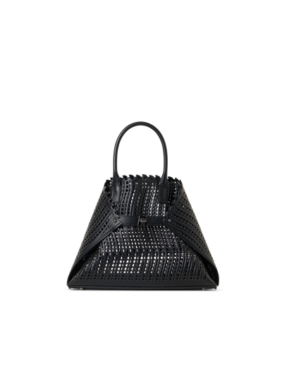 Designer Ai Small Top Handle Tote Bag - black