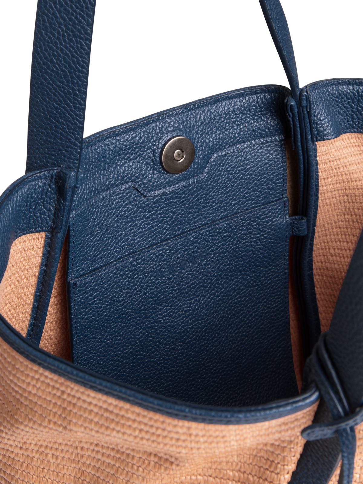 Designer Alex Small Tote - navy - blue - multicolor - beige