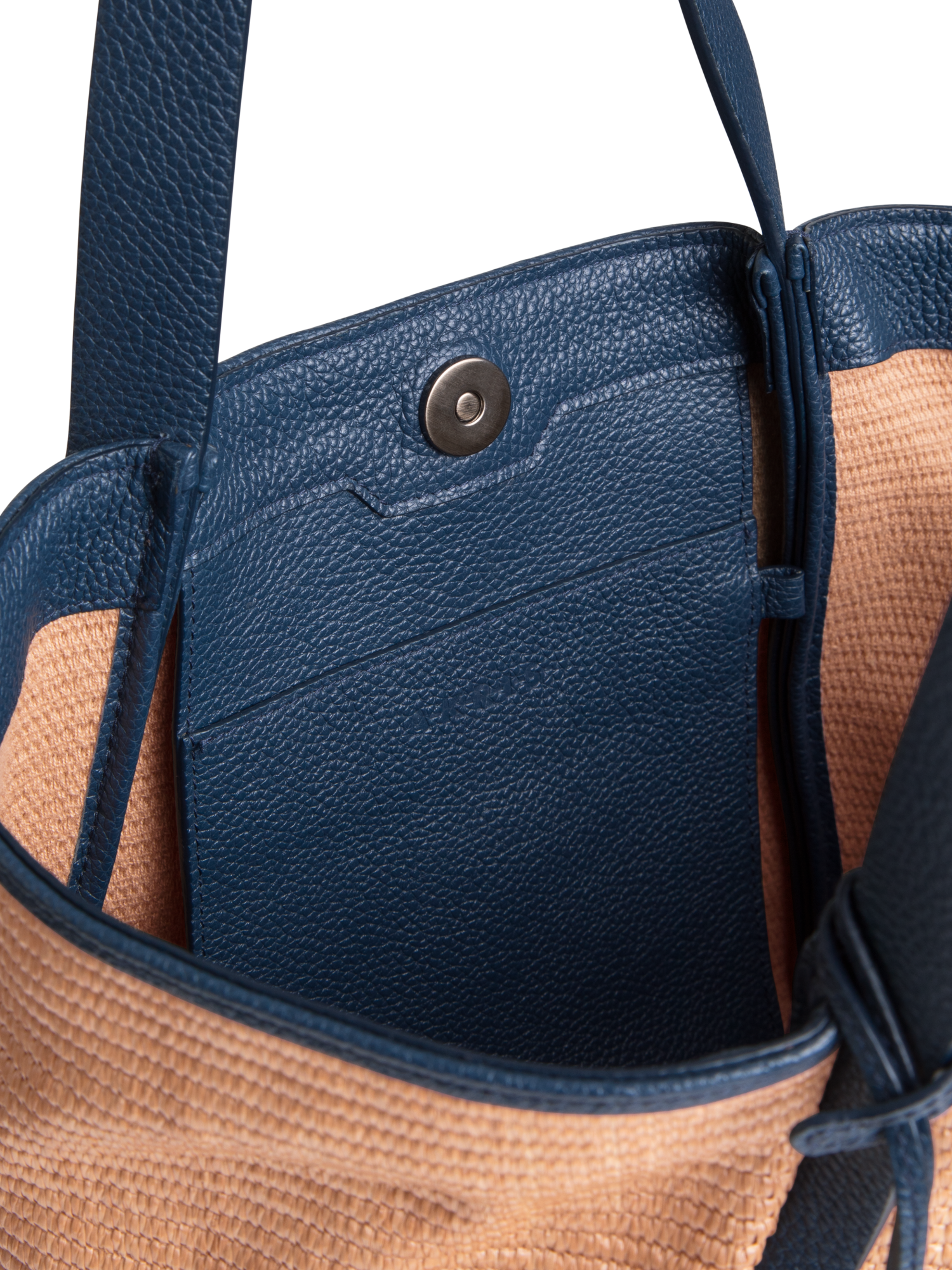 Designer Alex Small Tote - navy - blue - multicolor - beige
