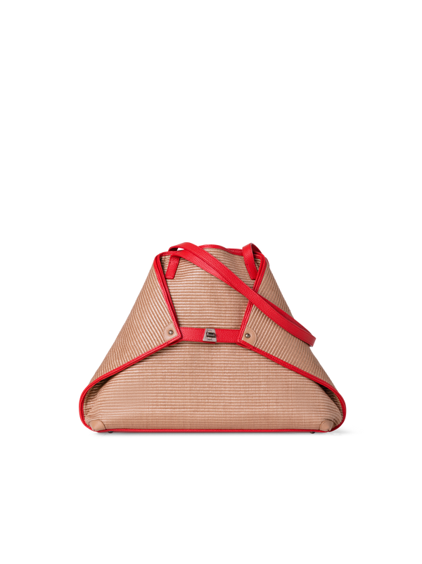 Designer Ai Medium Shoulder Tote - multicolor - beige - red