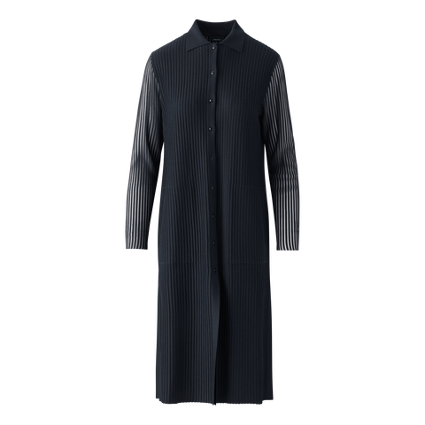 Langer Strickmantel aus Seidenbaumwolle