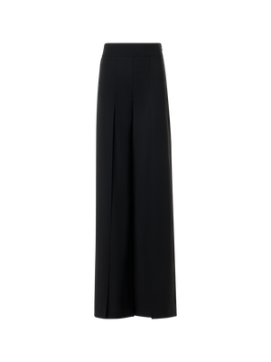 Designer Fellia Fluid Wide Slit Pants - black