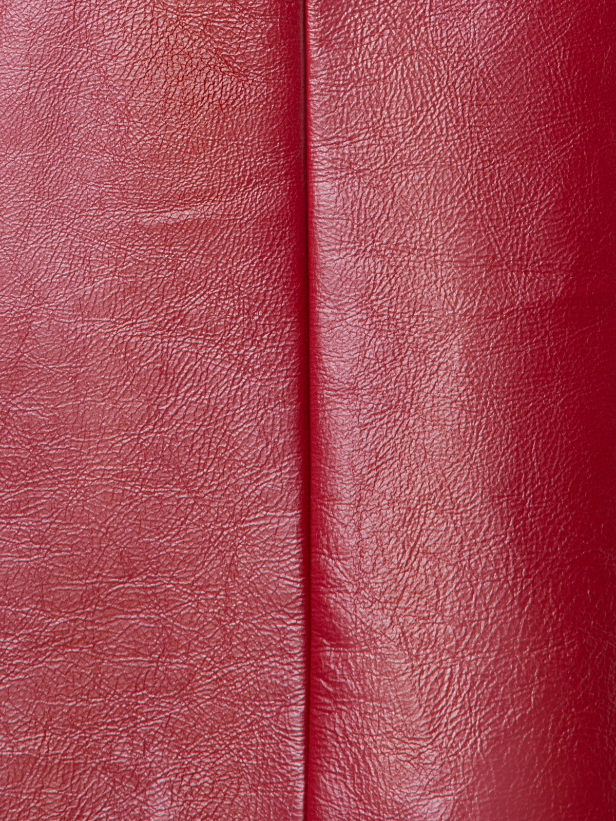 Designer Short Skirt in Lacquered Leather - red