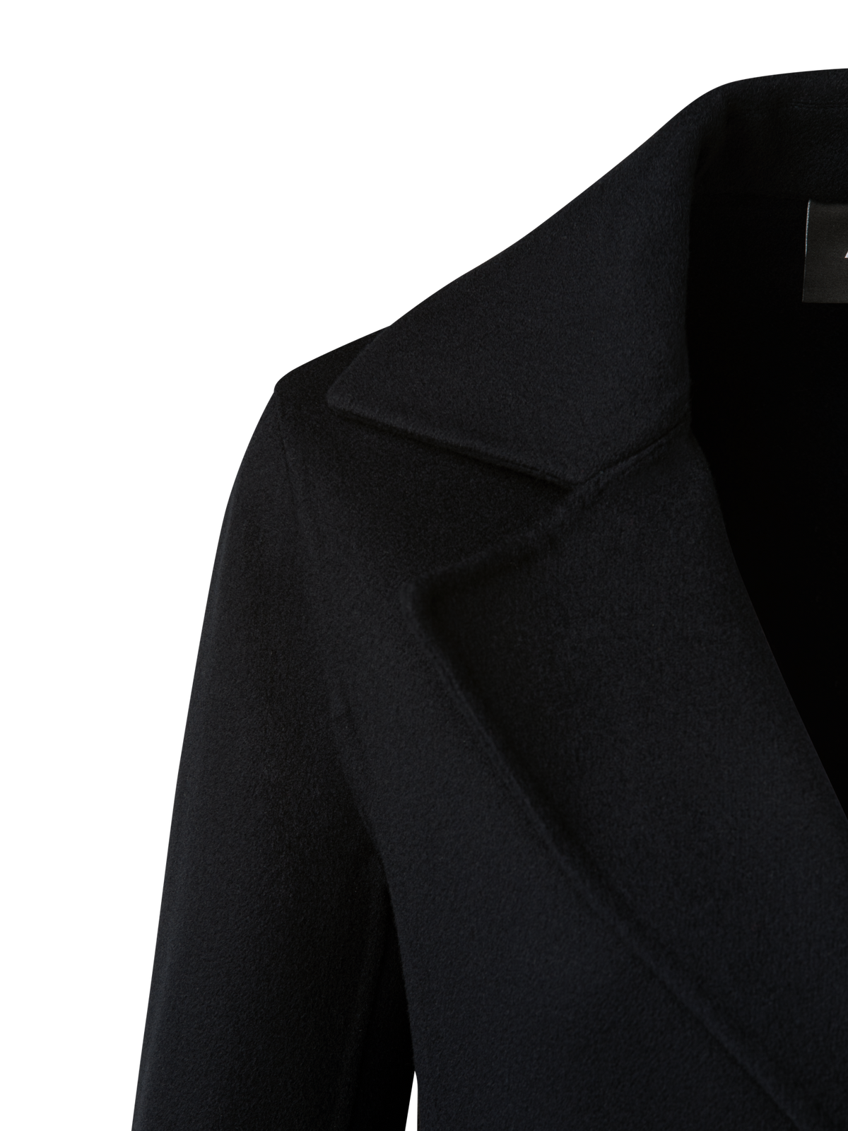 Designer Lightweight Double-Face Cashmere Coat - black