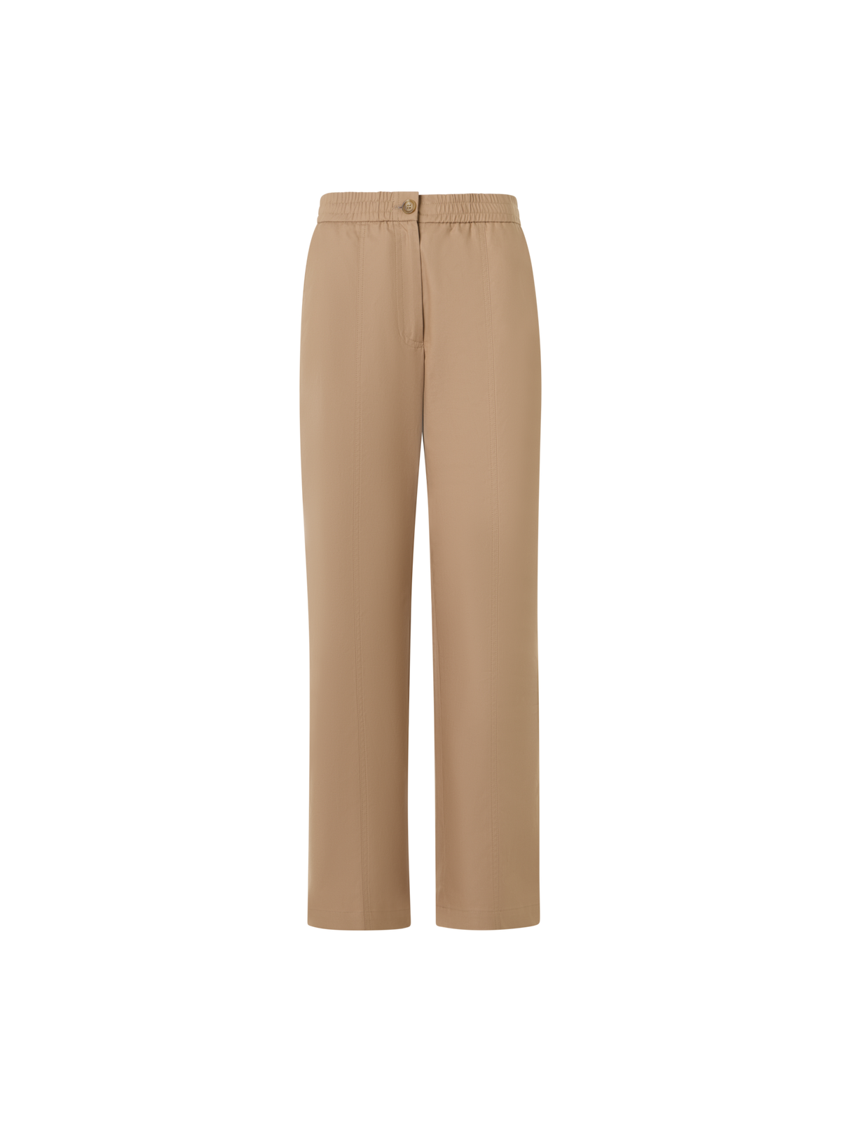 Designer Fritz Straight-Leg Pants in Cotton Gabardine - beige