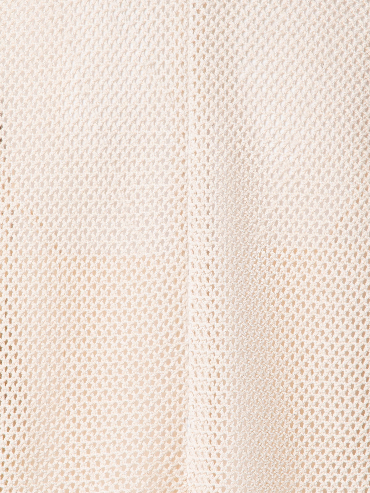 Designer T-Shirt in Cotton Mesh wth Fringes - neutral - pastel - beige