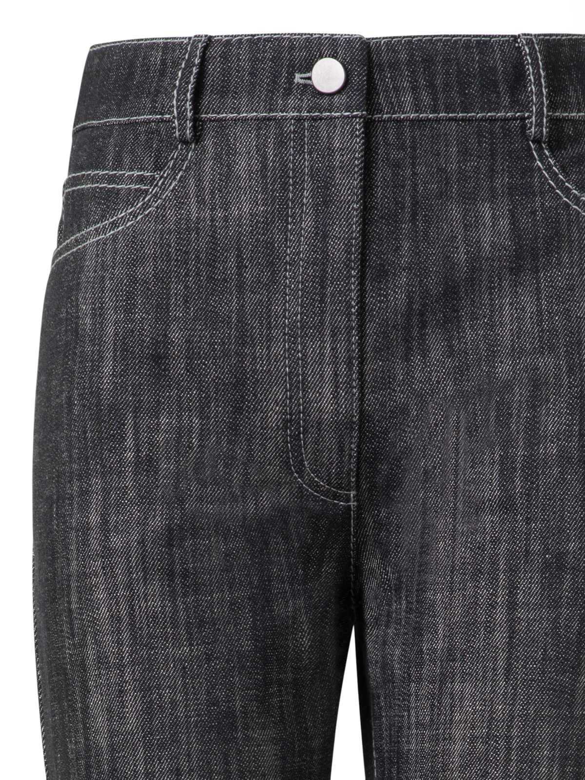Designer Flared Cotton Denim Pants - black - navy - blue
