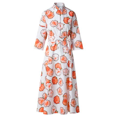 Midi-Blusenkleid mit geblümtem Carnation Druck