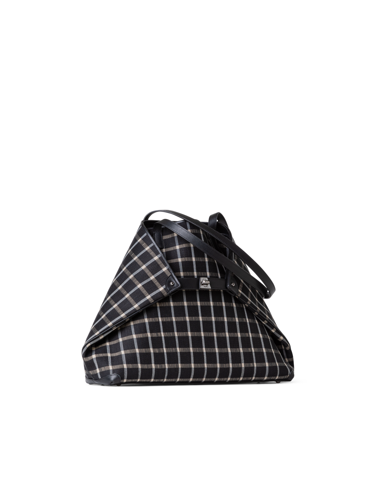 Designer Ai Medium Shoulder Tote - neutral - black - multicolor