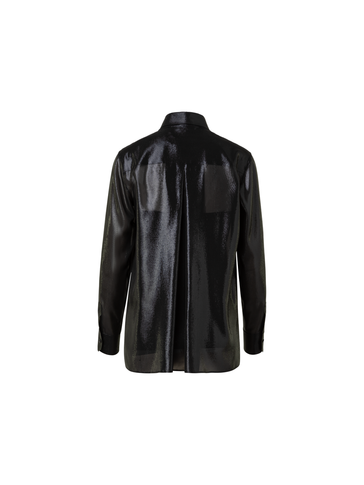 Designer Silk Lurex Blend Tunic Blouse - black