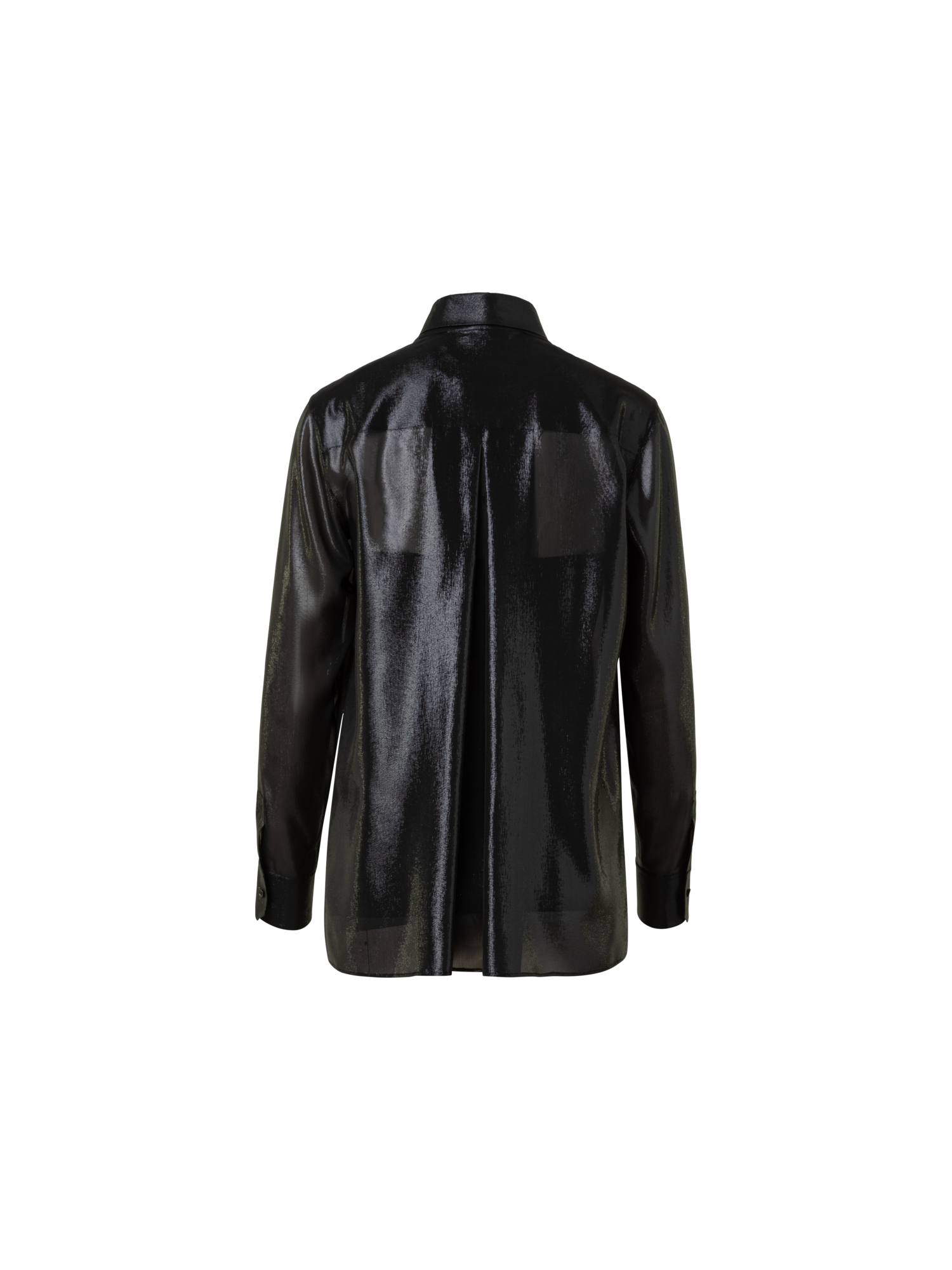 Designer Silk Lurex Blend Tunic Blouse - black