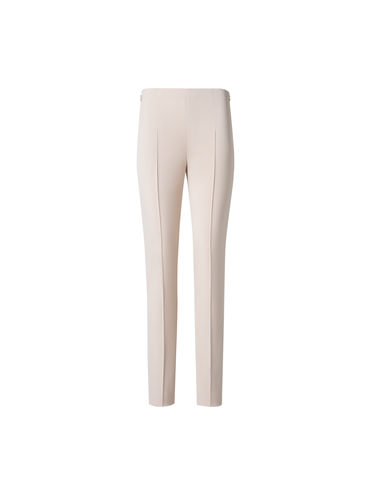 Designer Slim Silk Stretch Pants - neutral - pastel - beige