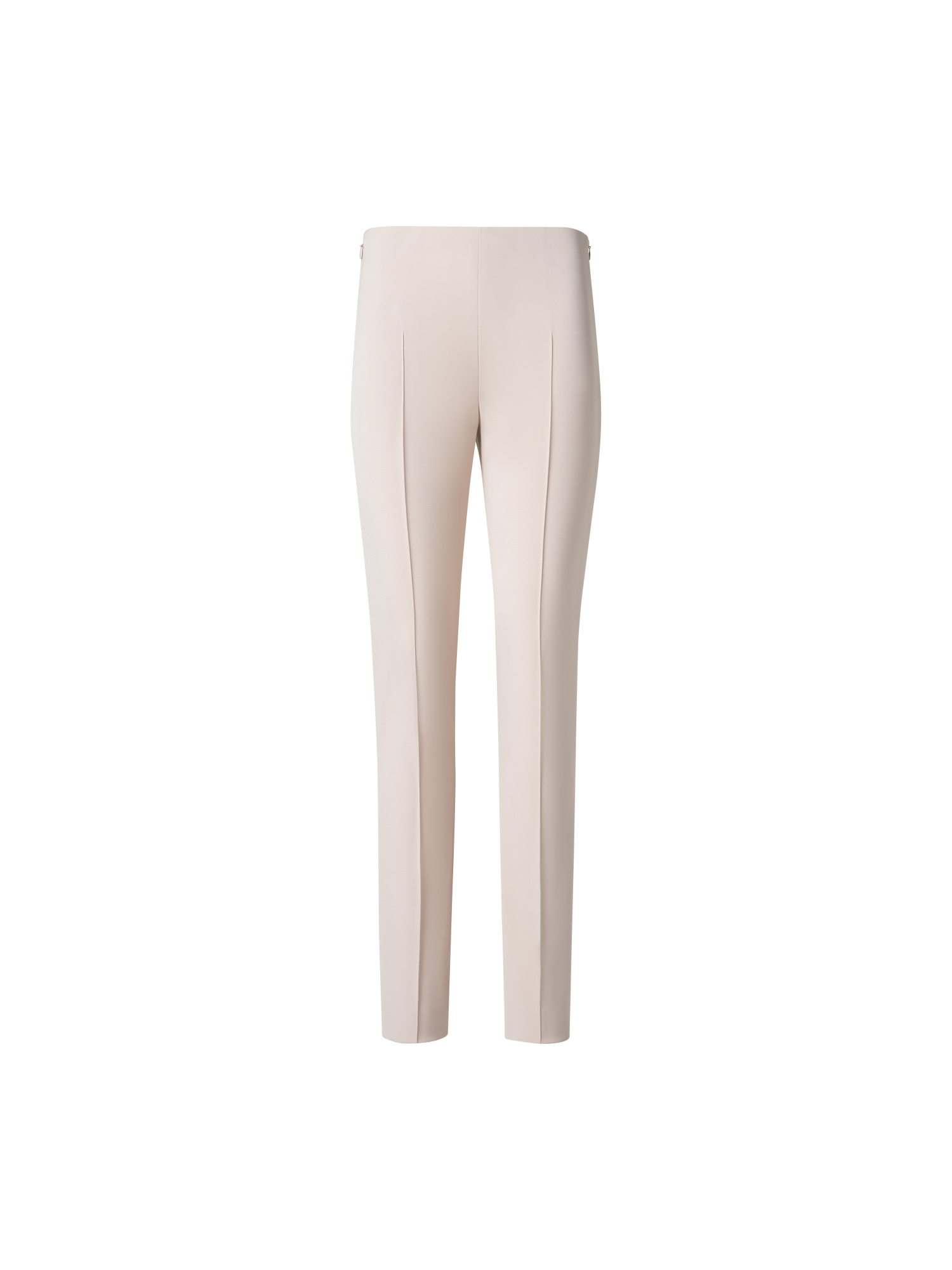 Designer Slim Silk Stretch Pants - neutral - pastel - beige