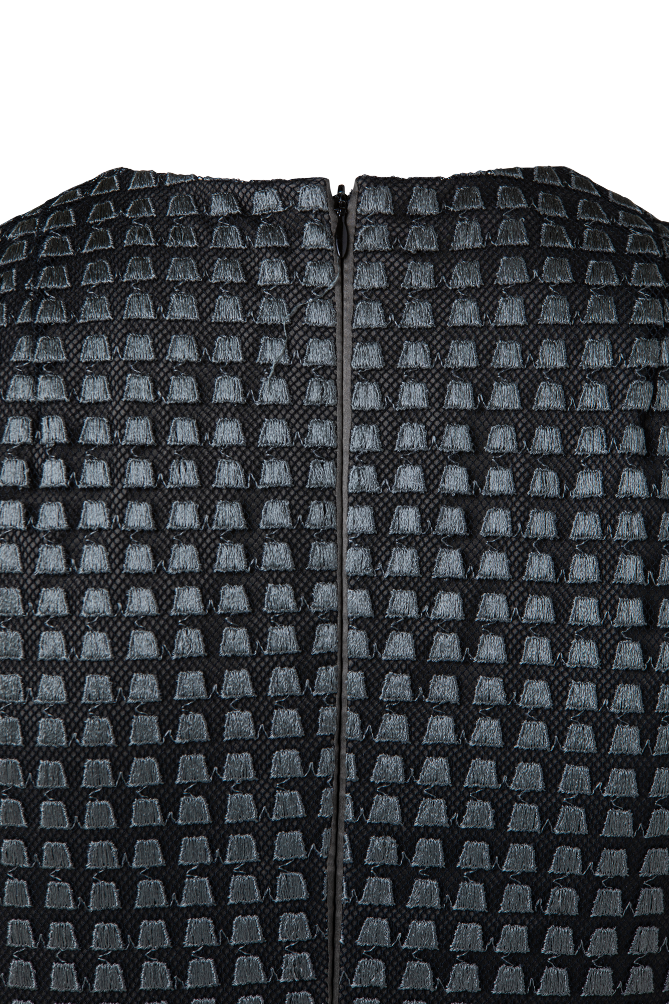 Designer Mixed Trapezoid Embroidery Gown