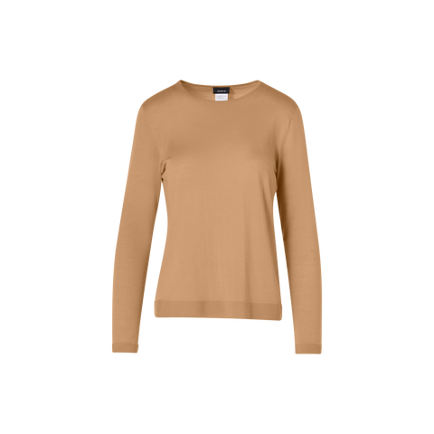 Langärmeliger Strickpullover aus Kaschmir-Seide
