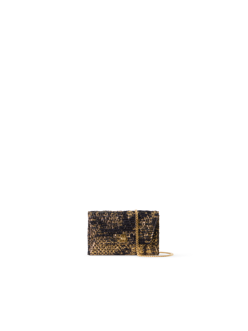 Designer Anouk Envelope Clutch - multicolor - gold