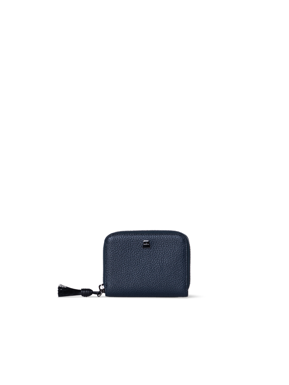 Designer Small Zip Around Wallet - black - navy - blue