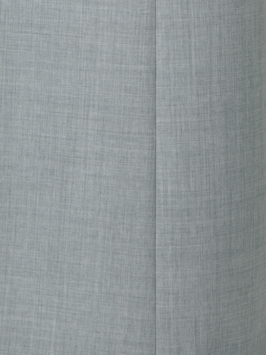 Designer Wide Straight Wool Stretch Double-Face Pants - grey