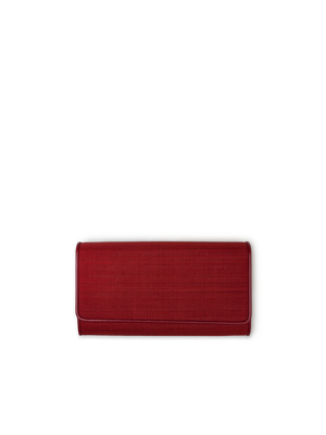 Designer Long Flap Wallet - wine - red