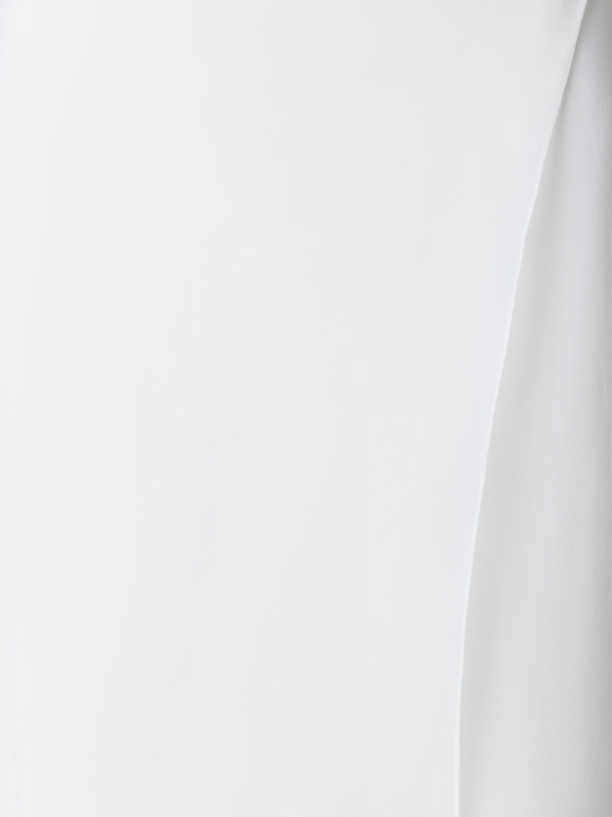 Designer White Silk Skirt with Sheer Organza Overlayer - neutral - ecru - white