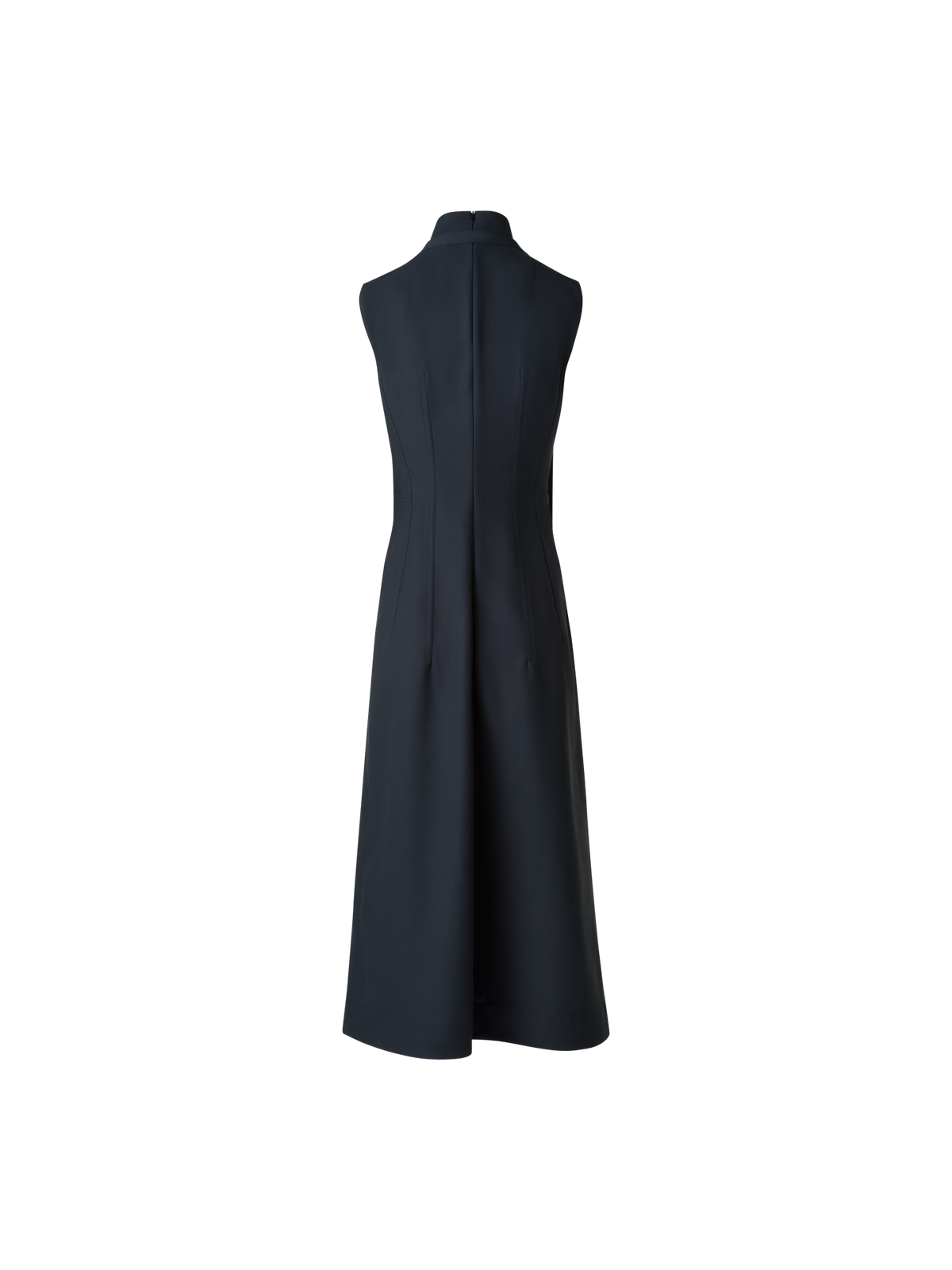 Designer Fit-and-Flare Cotton Midi Dress with Bow - black