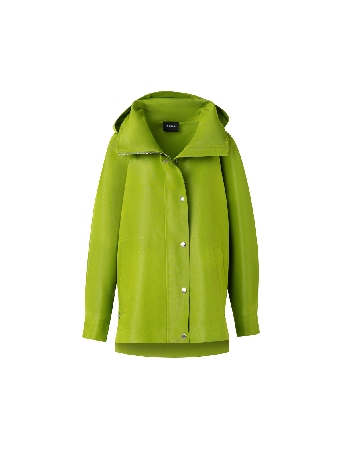 Designer Oversized Water-Resistant Silk Parka - green