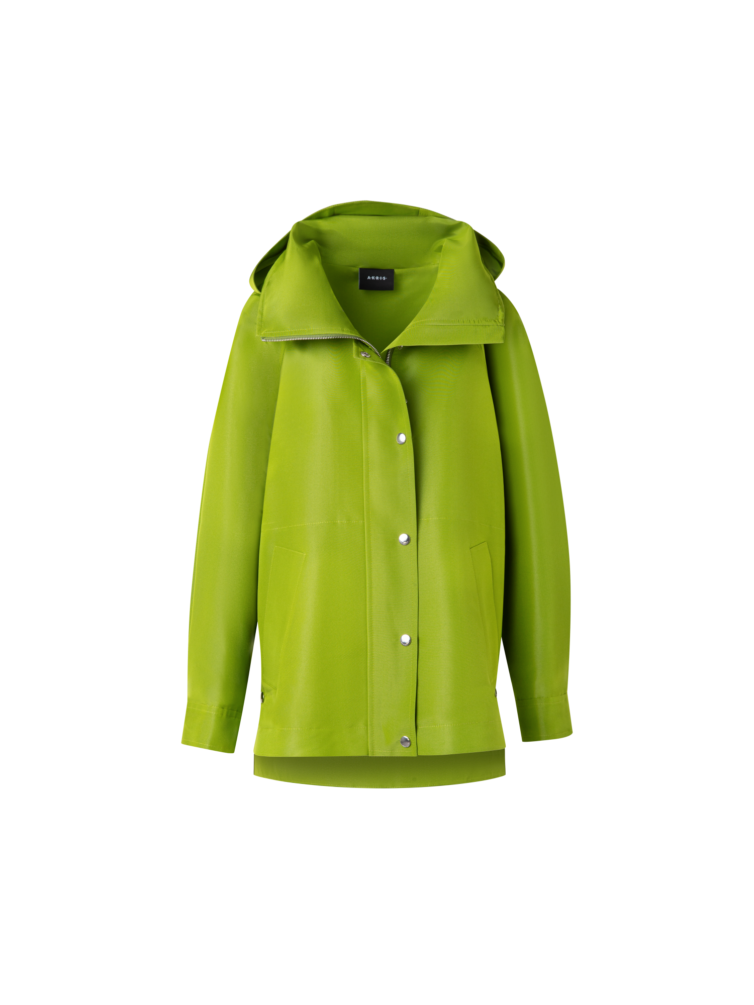 Designer Oversized Water-Resistant Silk Parka - green