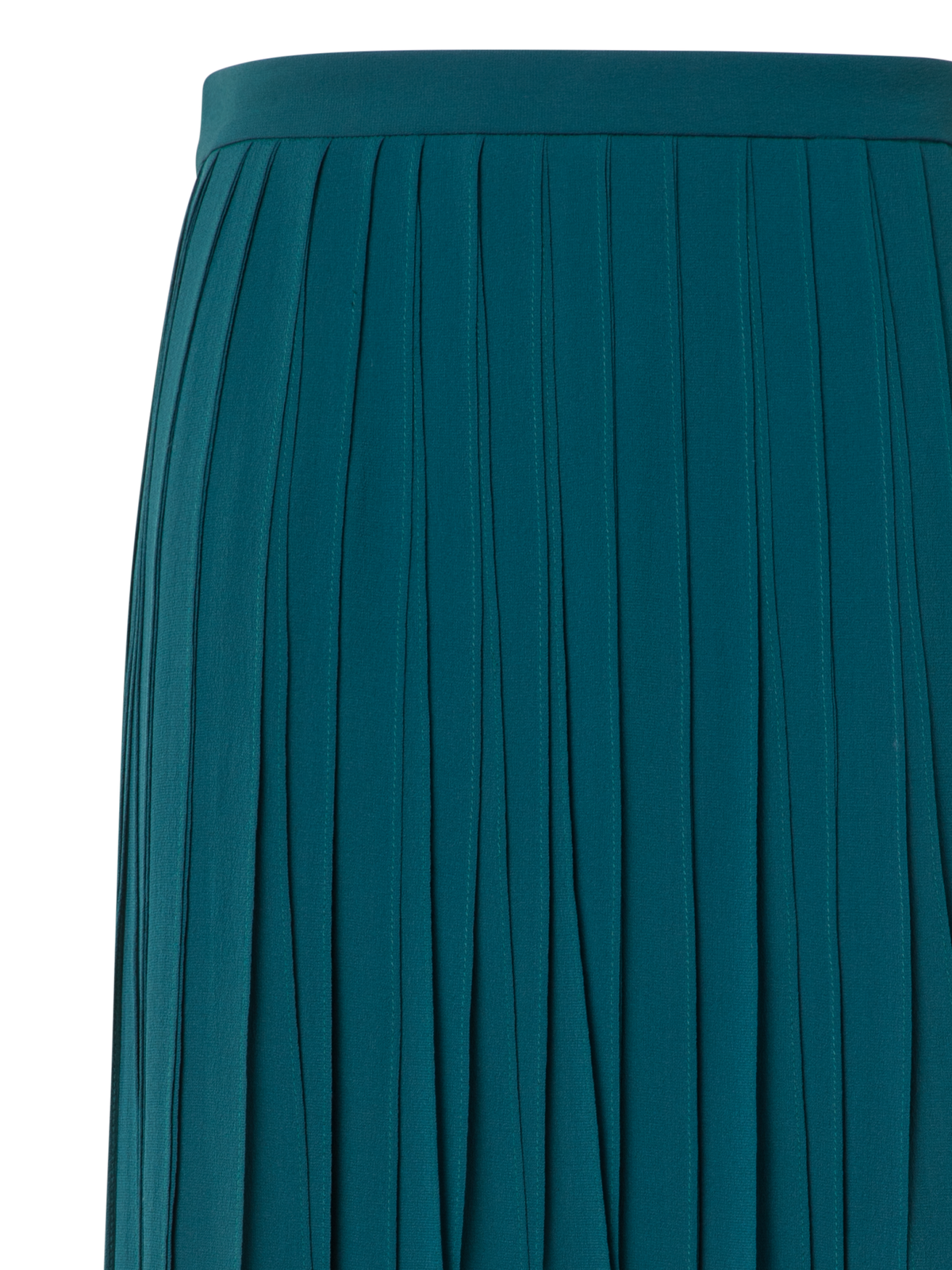 Designer Maxi Silk Skirt with Flowing Ribbons - green
