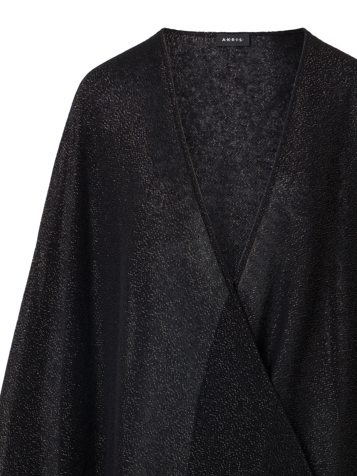 Designer Wool Cashmere Lurex Cape Scarf - multicolor - gold - black