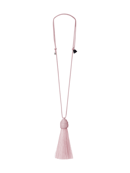 Designer Horsehair Necklace - pink