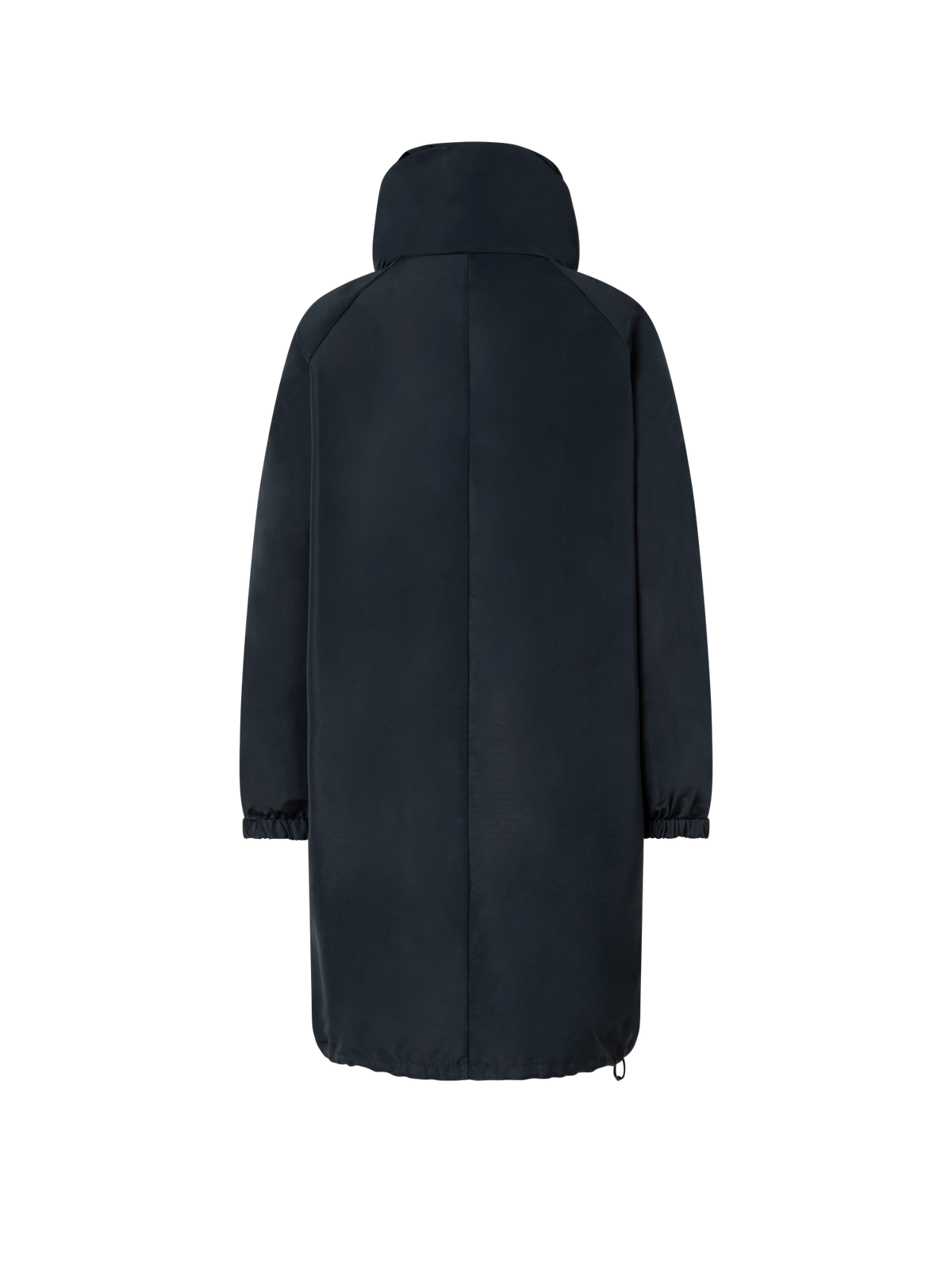 Designer Water-Repellent Silk Taffeta Parka - black