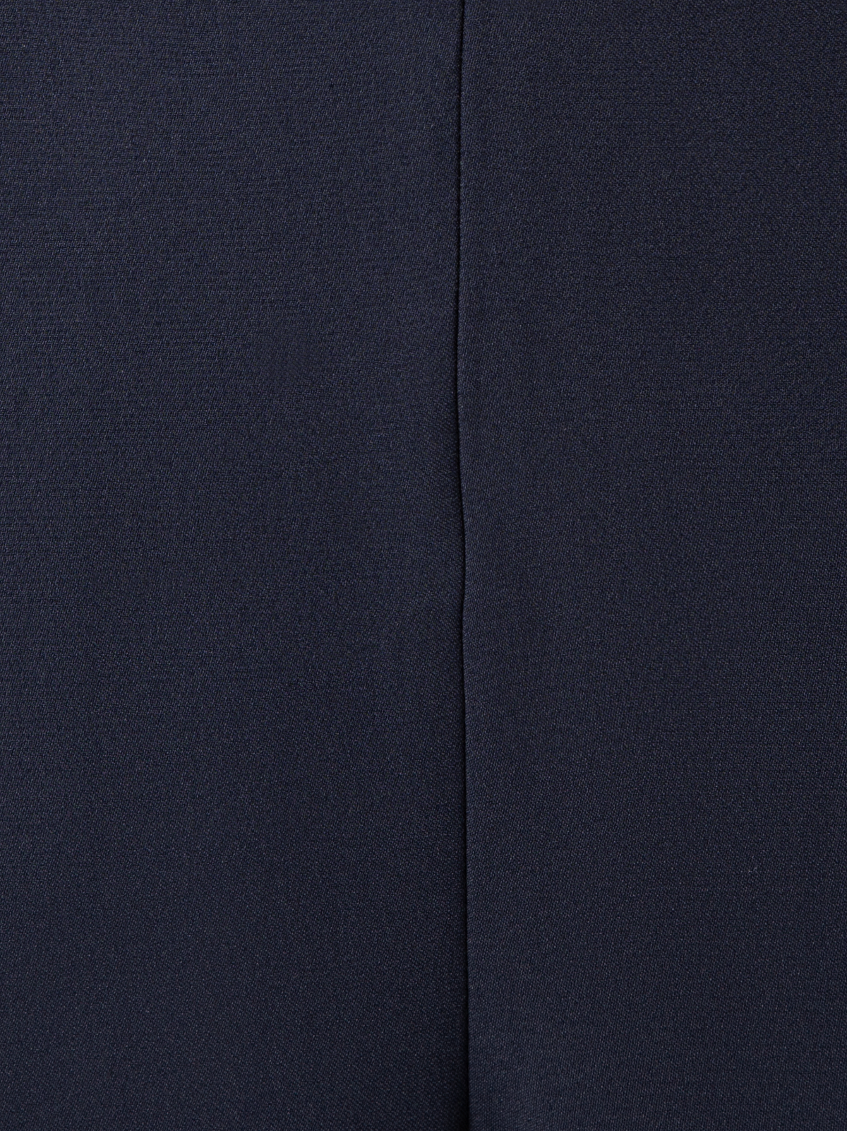 Designer Tapered Crêpe Pants - navy - blue