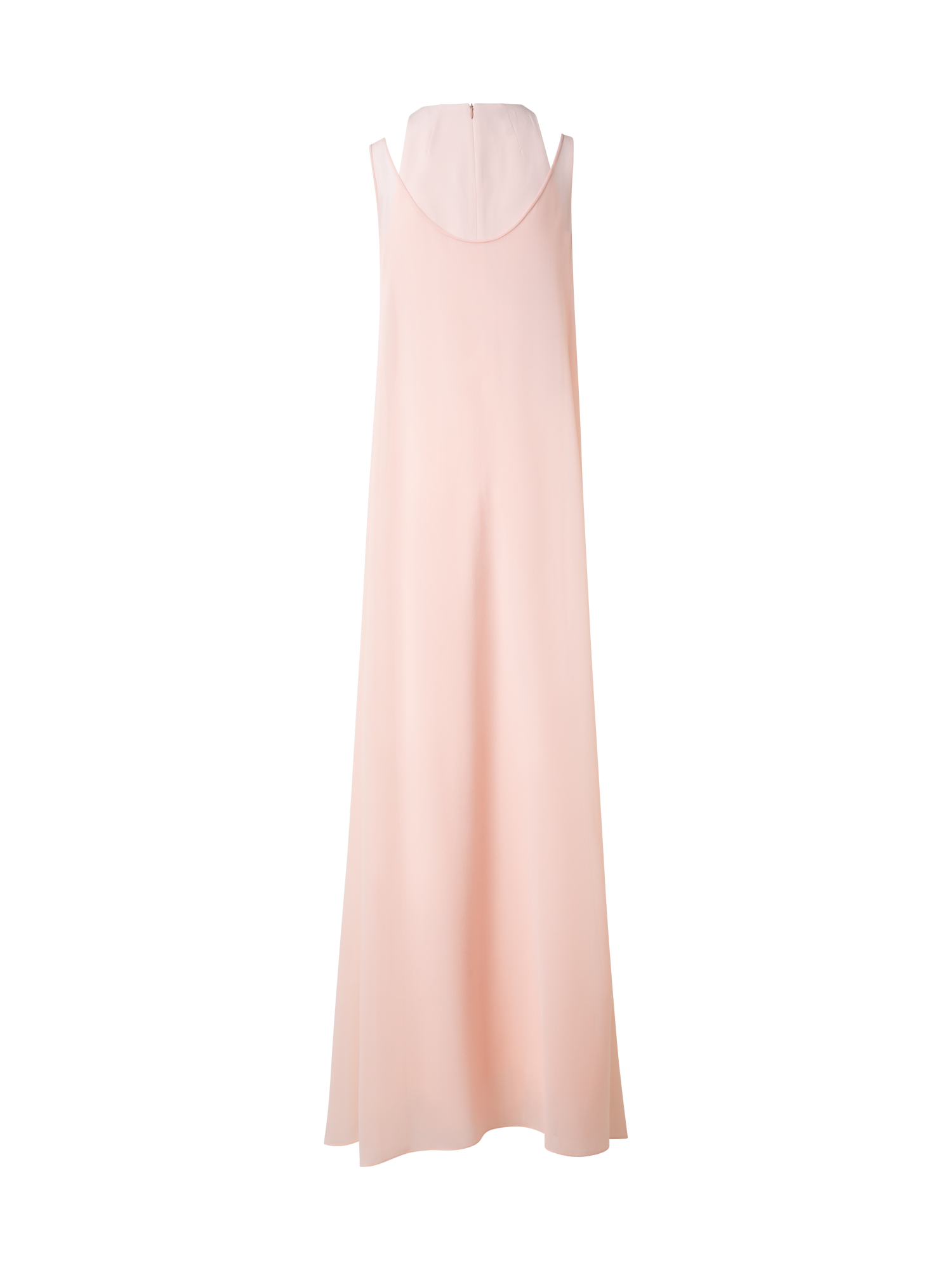Designer Long Silk Gown with Silk Georgette Overlayer - pink
