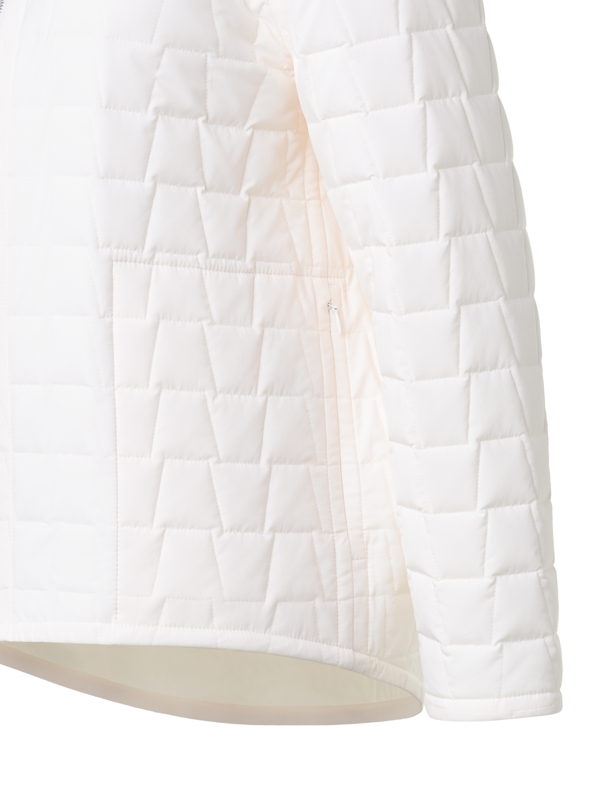 Designer Reversible Quilted Trapezoid Blouson - ecru - white
