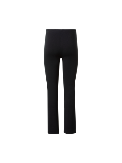 Designer Cropped Slight Bootcut Signature Jersey Pants - black - neutral