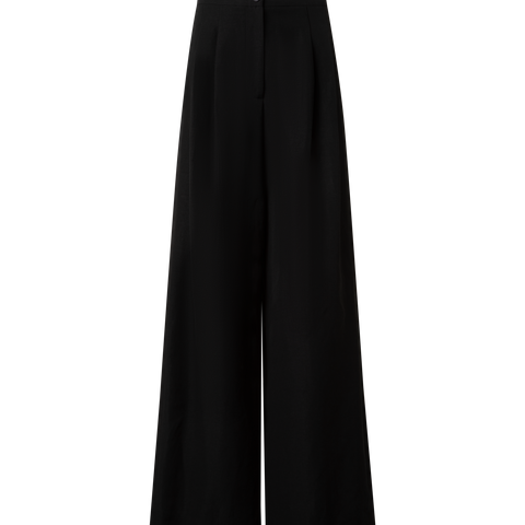 Extra Weite Palazzo-Hose aus Leinen-Viskose
