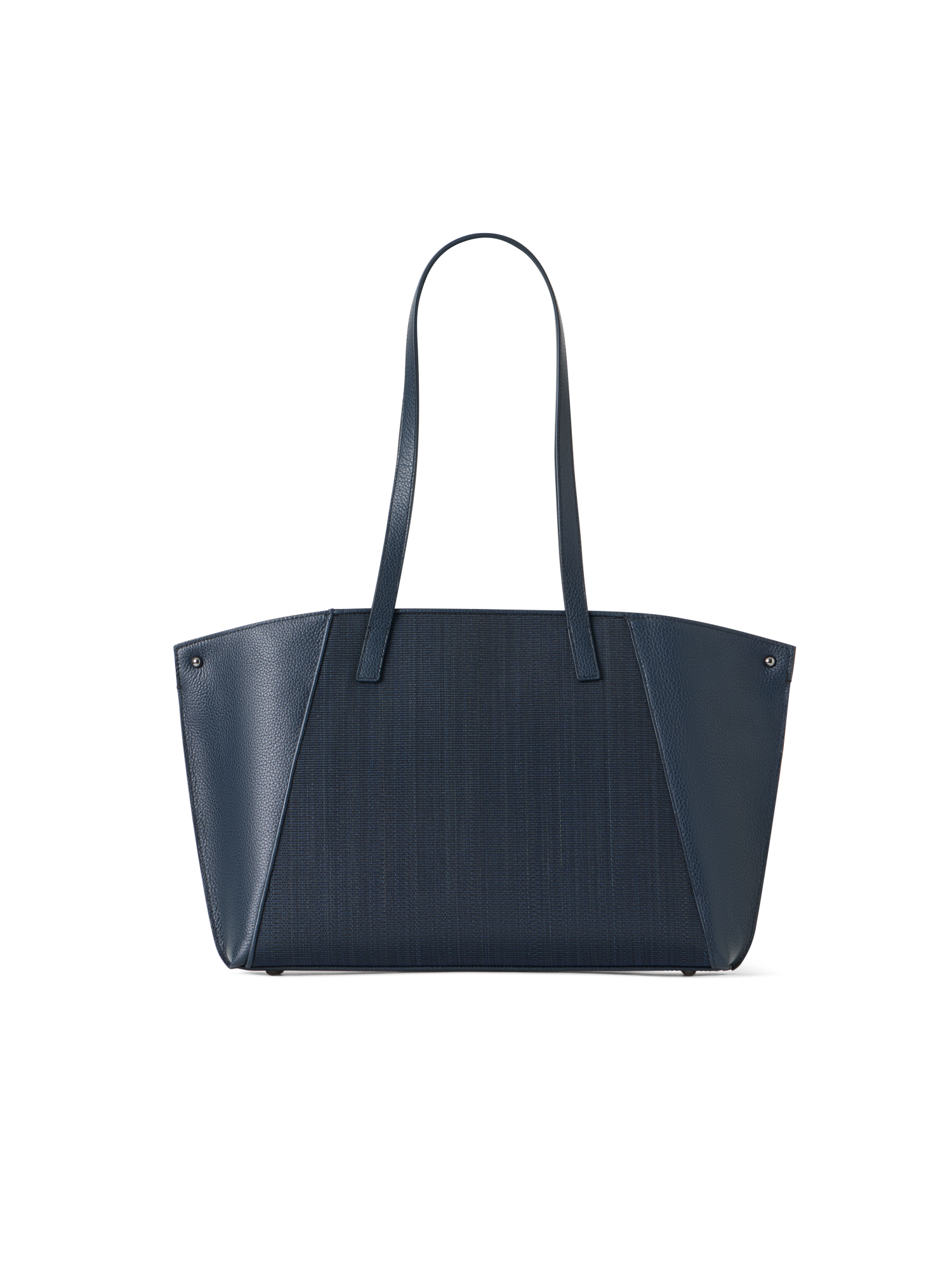 Designer Ai Small Shoulder Tote - neutral - navy - blue