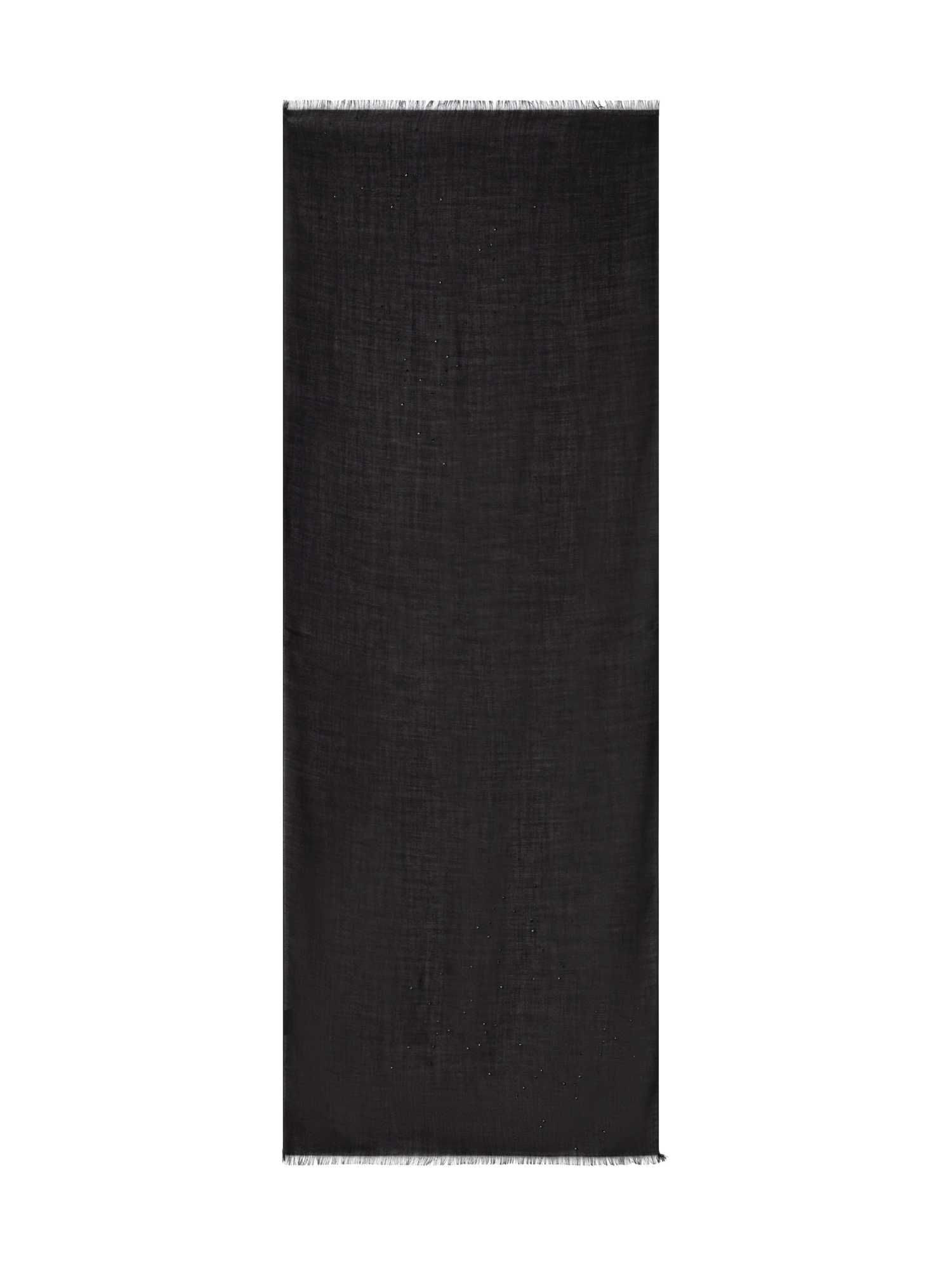 Designer Scarf in Cashmere Silk with Crystals  - black