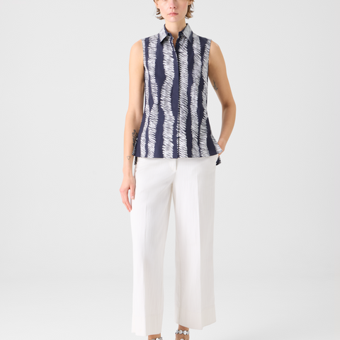 Chiara High-Waist Cropped Wide Leg Denim Pants