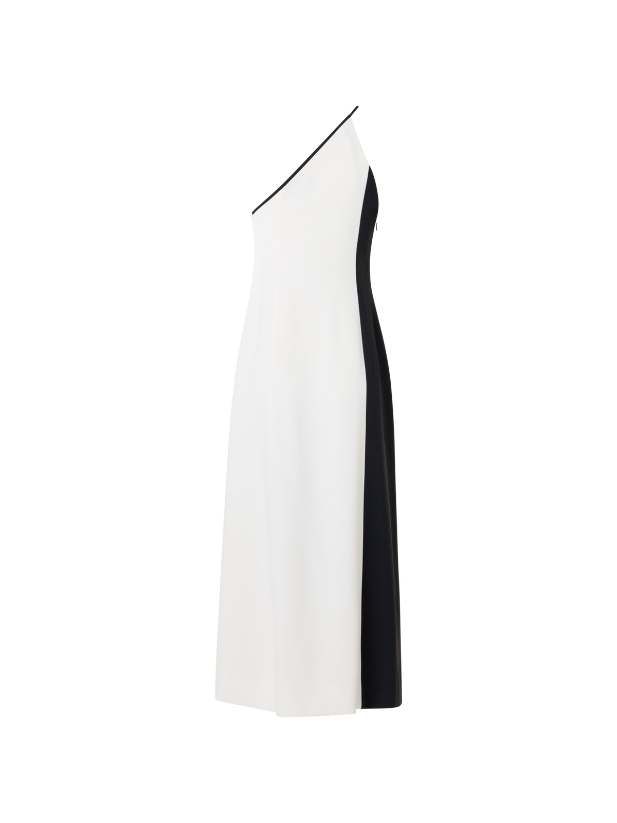 Designer One Shoulder Midi Dress with Open Back - multicolor