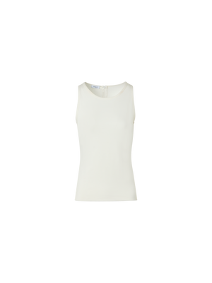 Designer Fitted Speedo Top in Stretch Modal Jersey - ecru